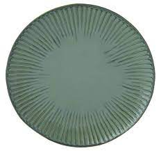 Assiette plate 26cm Gallery verte/blanche