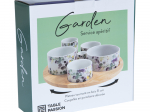 Service apéritif tournant garden en porcelaine