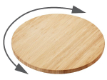 Plateau rond pivotant 35 cm en bambou