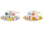 Coffret 2 tasses Déjeuner 24 cl Tutti Frutti