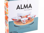 Service apéritif goutte 7 pièces alma en porcelaine