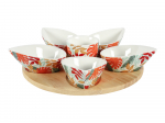 Service apéritif goutte 7 pièces alma en porcelaine