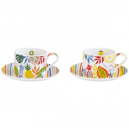 Coffret 2 tasses Déjeuner 24 cl Tutti Frutti