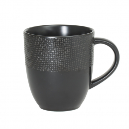 Mug "Vésuve" noir, bleu terra et safran